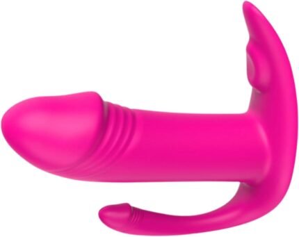 3-in-1 Triple Stimulator – Double Penetration – Wearable Vibrator for Women – Blended Orgasms – Hands-Free – Wearable Vibe – 9 Vibrational Patterns – Easy to Clean – Storage Bag Included