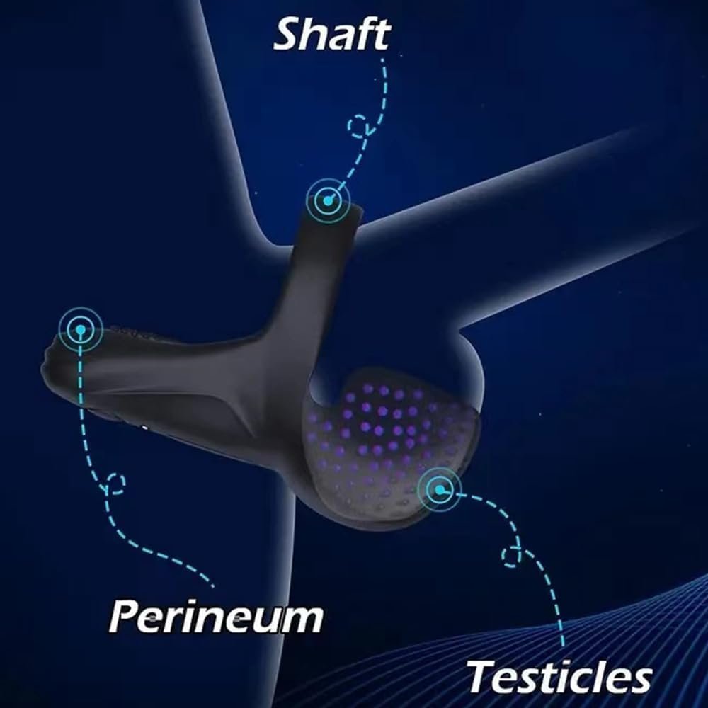 Male Masturbators Sex Toy for Men – Vibrating Cock Ring Balls Massager Penis Stimulator Perineum Massager with Remote Control, Testicle Dick Vibrator 10 Vibration Modes Sex Toys Adult Man