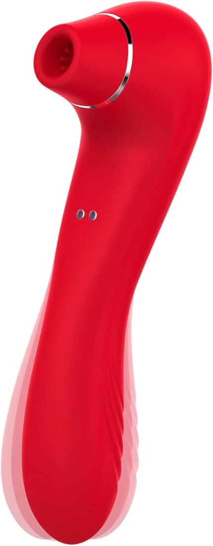 Clitoral Stimulator Vibrator Wand Women Adult Sex Toys, 2 in 1 Clit Sucker Stimulation G Spot Vibrator with 10 Powerful Sucking & Licking Vibrating Modes, Couples Sex Novelties Female Vibrator Clit