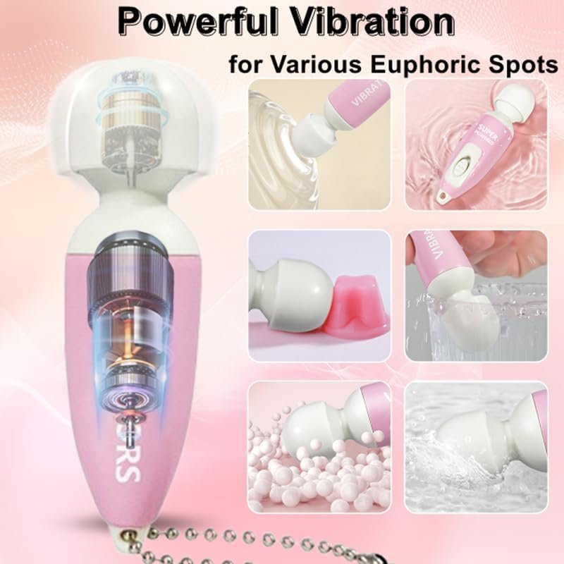 Bullet Vibrator Sex Toy, Mini Vibrator Vibrater Adult Toys Vibradores, Vibrators Nipple Clitorals Stimulator Adult Sex Toys & Games, Powerful Vibrator Bullet for Women Sex Toys (Pink)