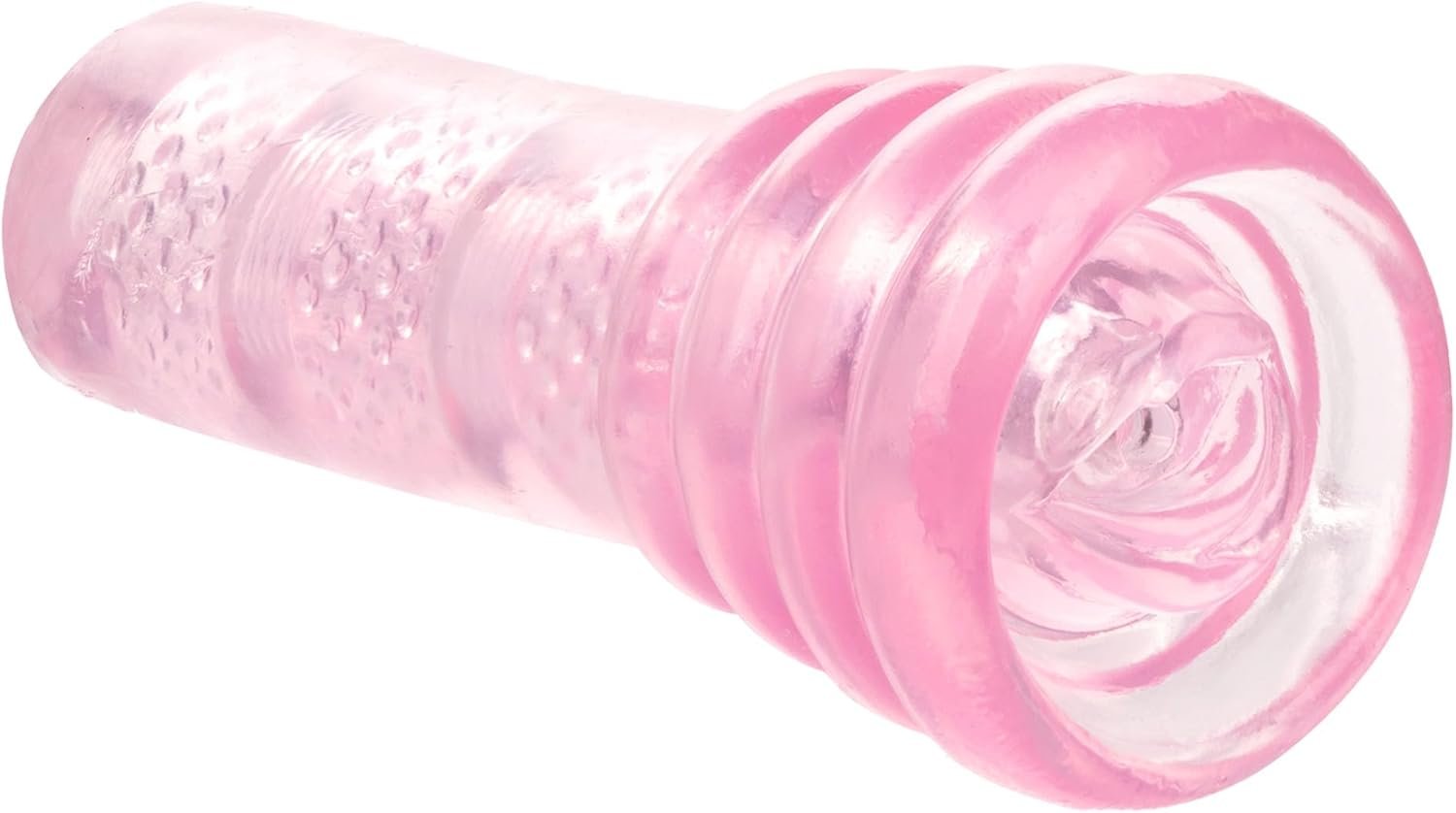 Adam & Eve Super Head Honcho Masturbator, Upgraded Male Stroker with Strong Suction and Longer Tunnel, Soft Stretchy TPR, Open Ended for Easy Cleaning, Textured Sleeve for Intense Stimulation