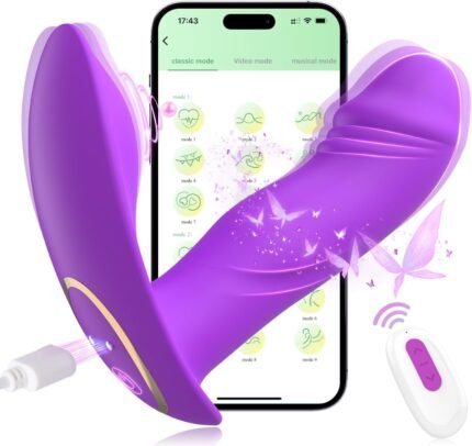 APP Remote Control Wearable Vibrator – G Spot Vibrators with 9 Vibration Modes 2 Powerful Motors & Dual Stimulation Waterproof Dildo Panty Vibrator Adult Sex Toys for Women Couples (PURPUL-2)