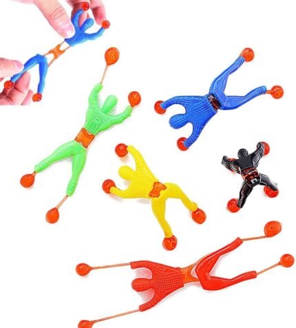 JOHOUSE Sticky Man, 24PCS Sticky Wall Climber Rolling Men, Window Crawlers Party Favors for Kids Classroom School Exchange Prize