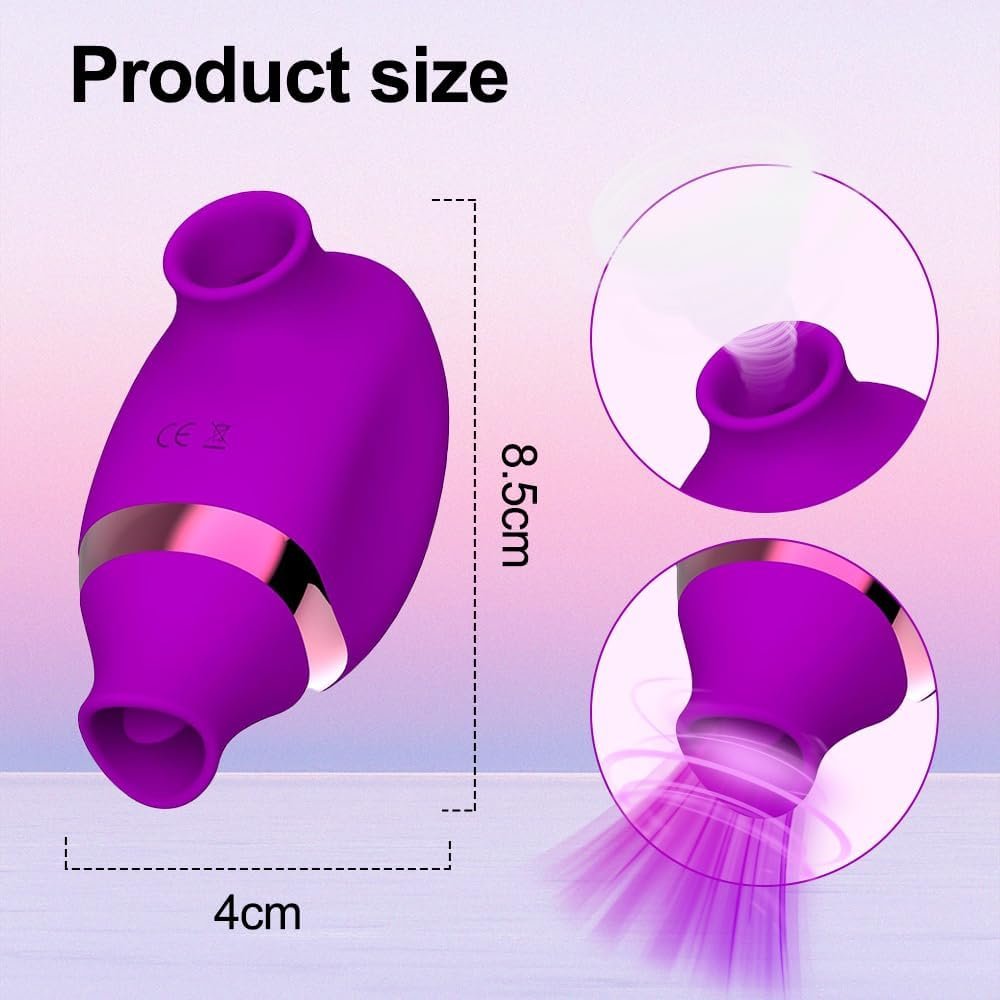 2 in 1 Tongue Licking Clit Sucker Vibrator Female for Women G-Spot Sucking Double Stimulation Nipples Massagers Sex Toy Adult