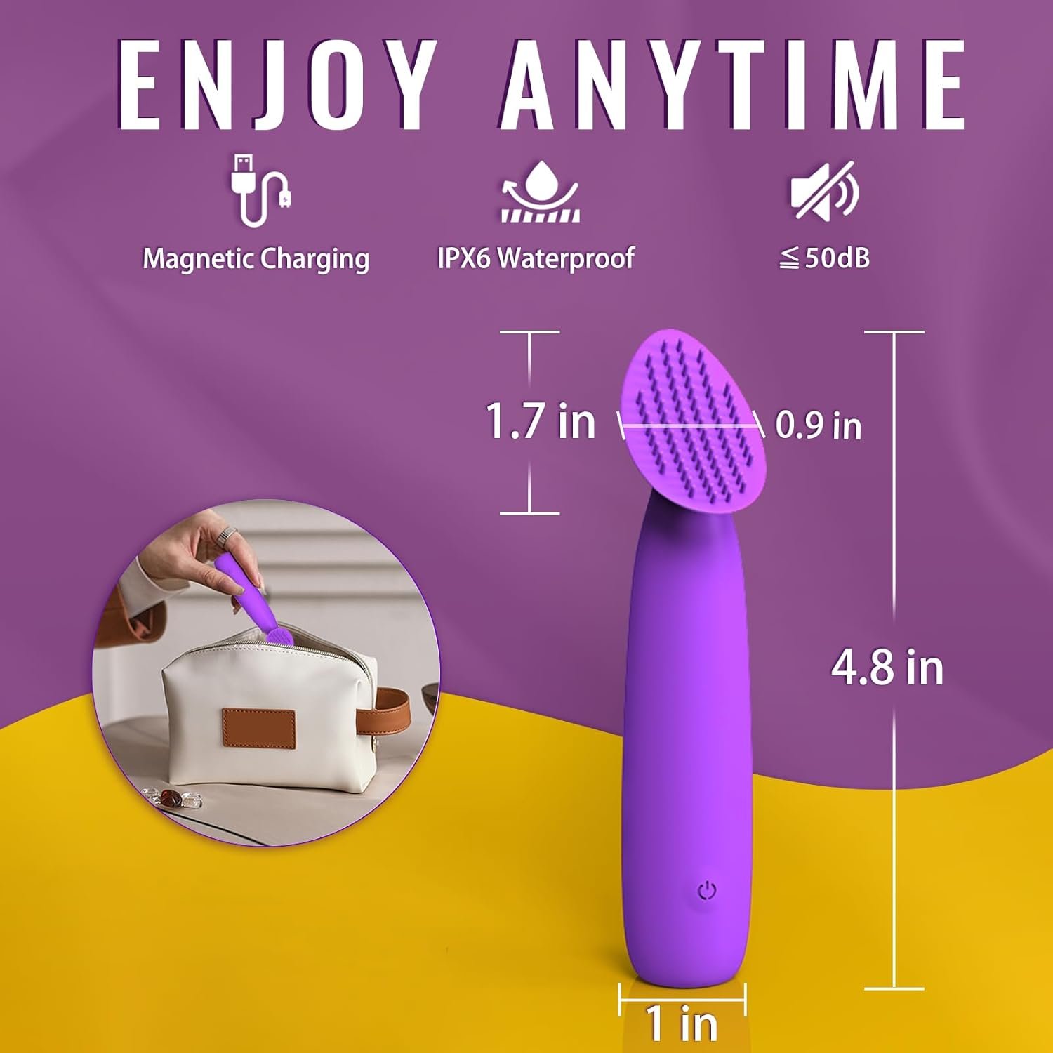 Adult Sex Toys Vibrator Wand,Mini Bullet Vibrators with 10 Vibration Modes,Female Wand Vibrator for Penis Vulva Clitoral Stimulator,Sexual Pleasure Tools for Women Couples,Adult Sex Toys & Games