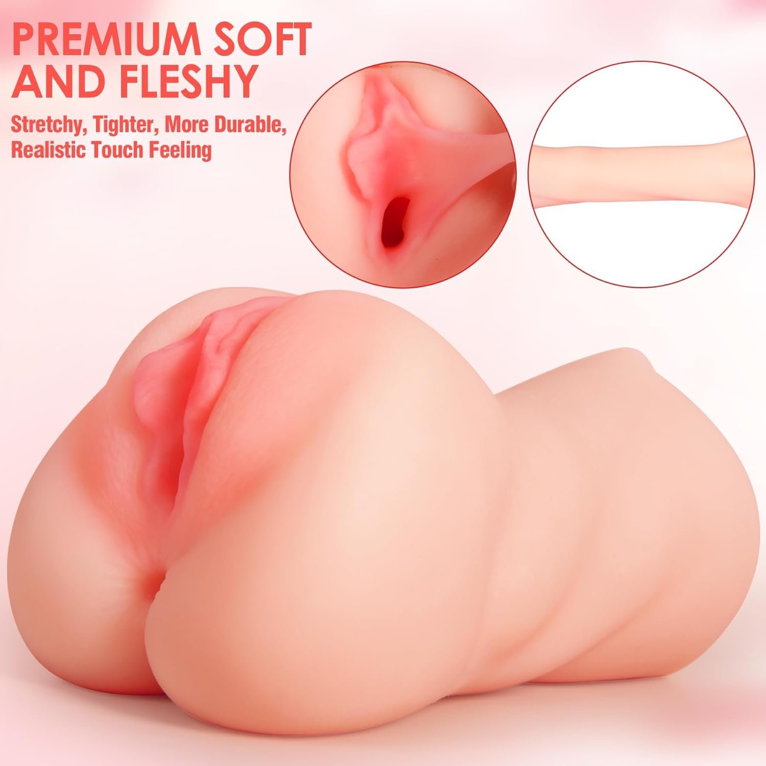 ZEMALIA 3 in 1 Male Masturbator Adult Sex Toys, 3D Textured with Sexy Mouth Realistic Vagina Tight Anus, Mens Stroker Sex Doll for Man Masturbation