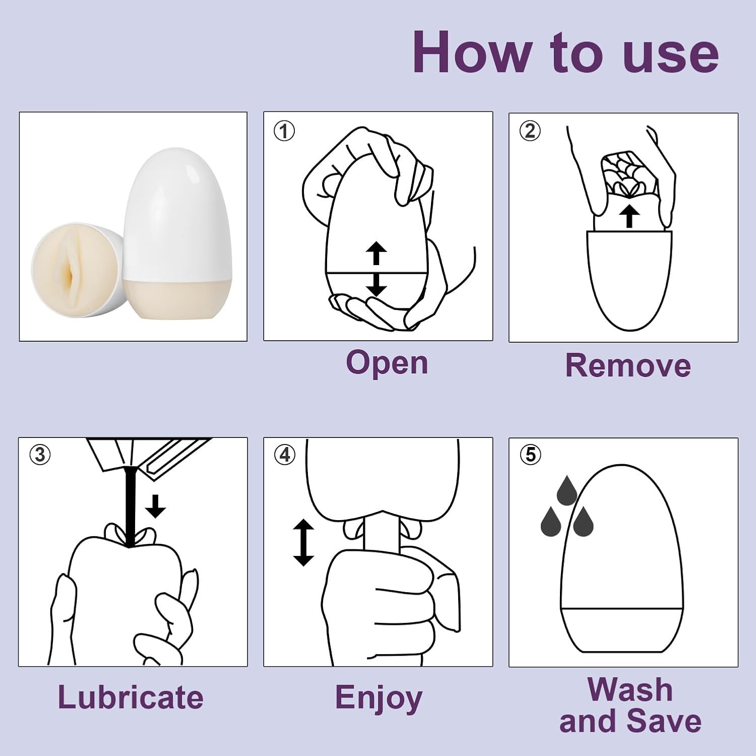 Male Sex Toys – Ultra-Soft Stretchy Male Masterbator, Portable & Reusable Pocket Pussy, Handheld Penis Training Mens Stroker, Egg Sex Toy with Storage Shell, Easy to Clean, Waterproof