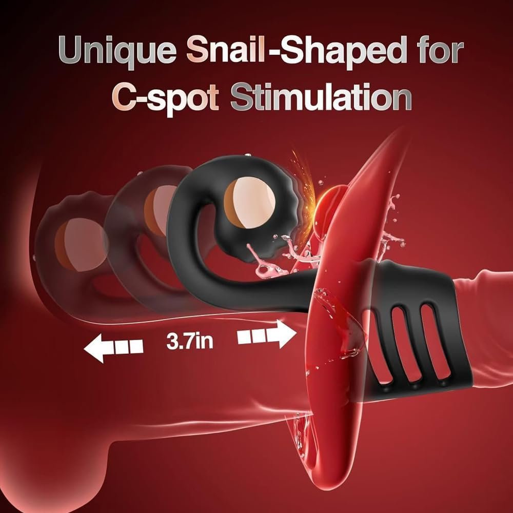 Male Snail Armor Sex Toy for Men Vibrating Cock Ring Sleeve with Snail Shaped Couple Vibrator Dick Rings Women Cilitoal Men Penis Vibrators Sextoys