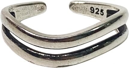 Handmade Vintage 925 Sterling Silver Wide Band Rings for Women/Men,Adjustable Thumb Finger Ring