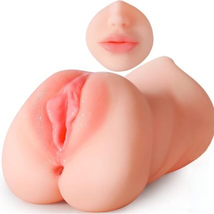 Male Masturbator Sex Doll Busty Ass Butt, Realistic Pussy Ass Masturbator Stroker with Vagina and Anal Channel for Several Sex Positions, Male Sex Toy for Men Masturbation Pleasure