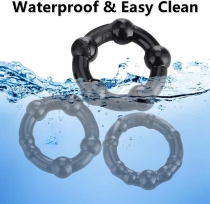 3 Pcs Silicone Penis Rings Set, 3 Size Cock Rings for Men Longer Harder Bigger Erection, Better Sex Performance Erection Enhancing Premium Adult Sex Toys Add Girth (A)