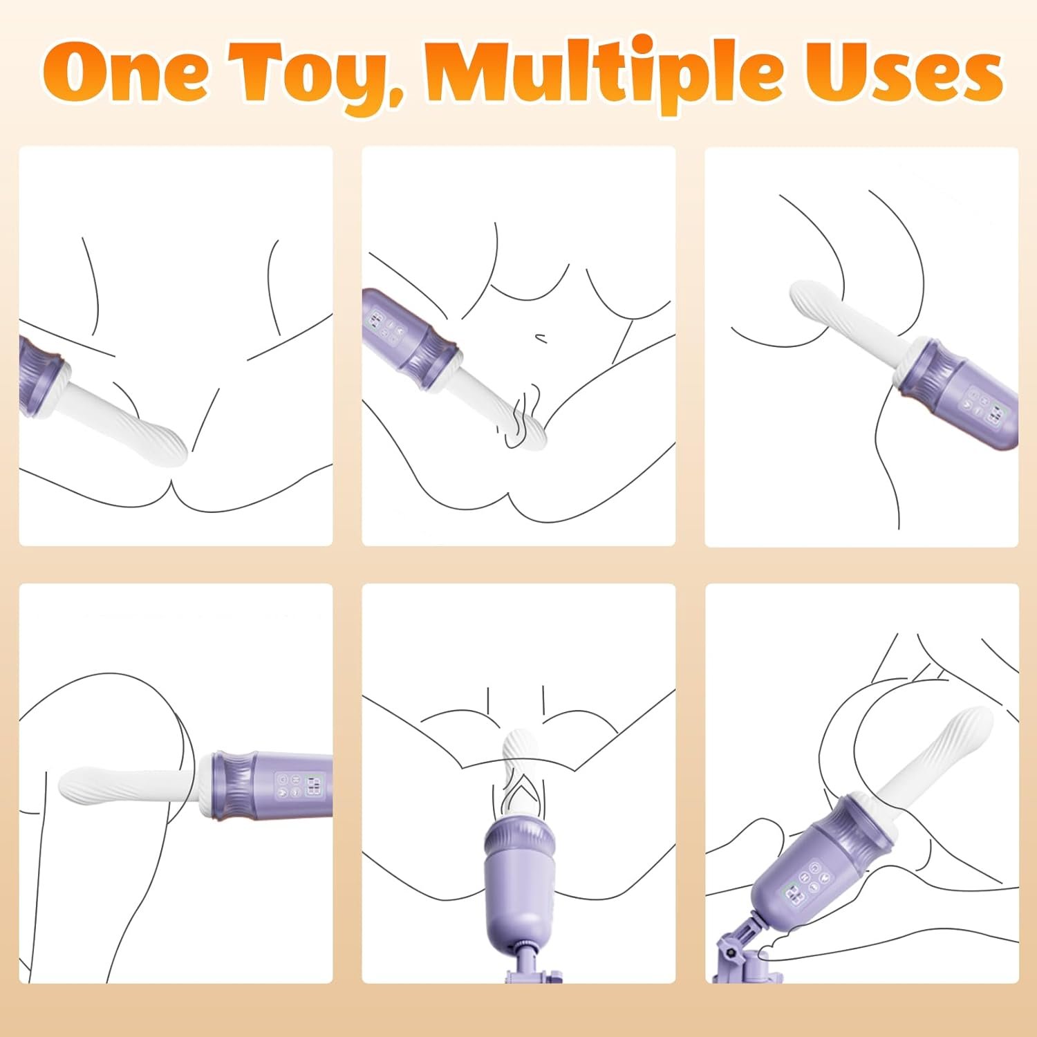 APP Control Sex Machine Thrusting Dildo Vibrator Adult Sex Toys with Heating Function for Men/Women, Anal Dildo Machine Adult Toys with 10 Vibrating & Thrusting Modes for G Spot Clit Anal Stimulation