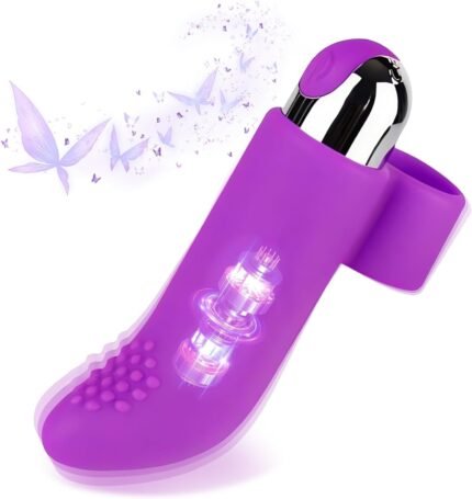 Finger Vibrator Adult Sex Toys for Women, Adult Toys with 10 Vibrations & Heating Function Clitoral G-Spot Nipple Butterfly Vibrators, Sexual Pleasure Tools for Women Mini Vibrator Couples Sex Toys