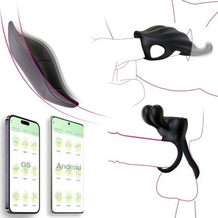 3 Pcs Couples Sex Toys Set Vibrating Cock Ring, Panty Vibrator & Finger Vibrator with App Remote Control Removable Bullet Vibrators Clitoral Stimulator Penis Ring Vibrator Adult Sex Toys for Women