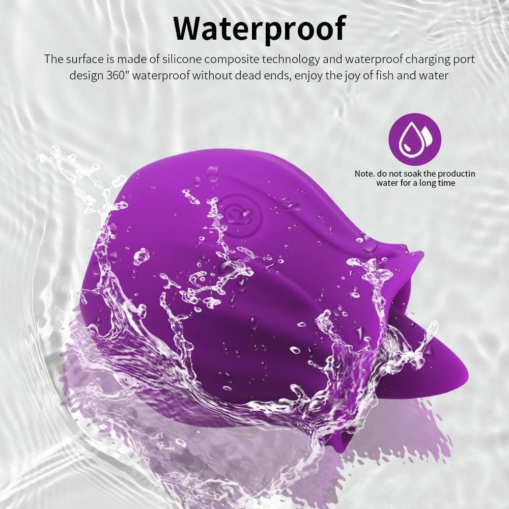 2024 Sex Toys Rose Vibrator Dildo 2in1 Adult Sex Toys for Women with 10 Tongue Licking and Thrusting Dildos G Spot Vibrators Anal Sex Toy Clit Nipple Stimulator Licker for Female Men Couples SZ240