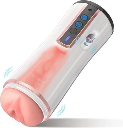 Male Masturbator,Realistic Pocket Pussy Vagina Textured Lifelike Soft and Fleshy Texture,Penis Training Masturbators Sex Machine Toy for Men