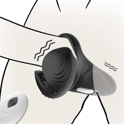 Male Masturbators Sex Toy for Men – Vibrating Cock Ring Balls Massager Penis Stimulator Perineum Massager with Remote Control, Testicle Dick Vibrator 10 Vibration Modes Sex Toys Adult Man