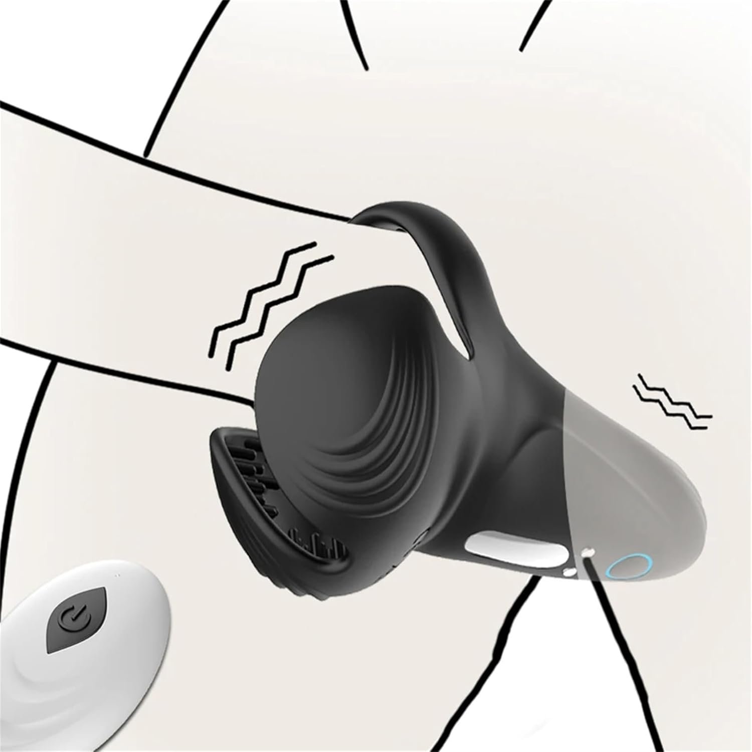 Male Masturbators Sex Toy for Men – Vibrating Cock Ring Balls Massager Penis Stimulator Perineum Massager with Remote Control, Testicle Dick Vibrator 10 Vibration Modes Sex Toys Adult Man