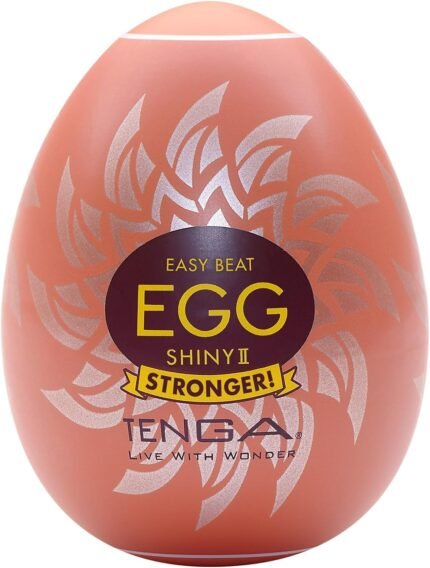 TENGA Egg Shiny 2 Hard Boiled Series, Disposable, Super-Stretchable, Pleasurable, Male Masturbation Sleeve Thicker Elastomer for Stronger Sensation