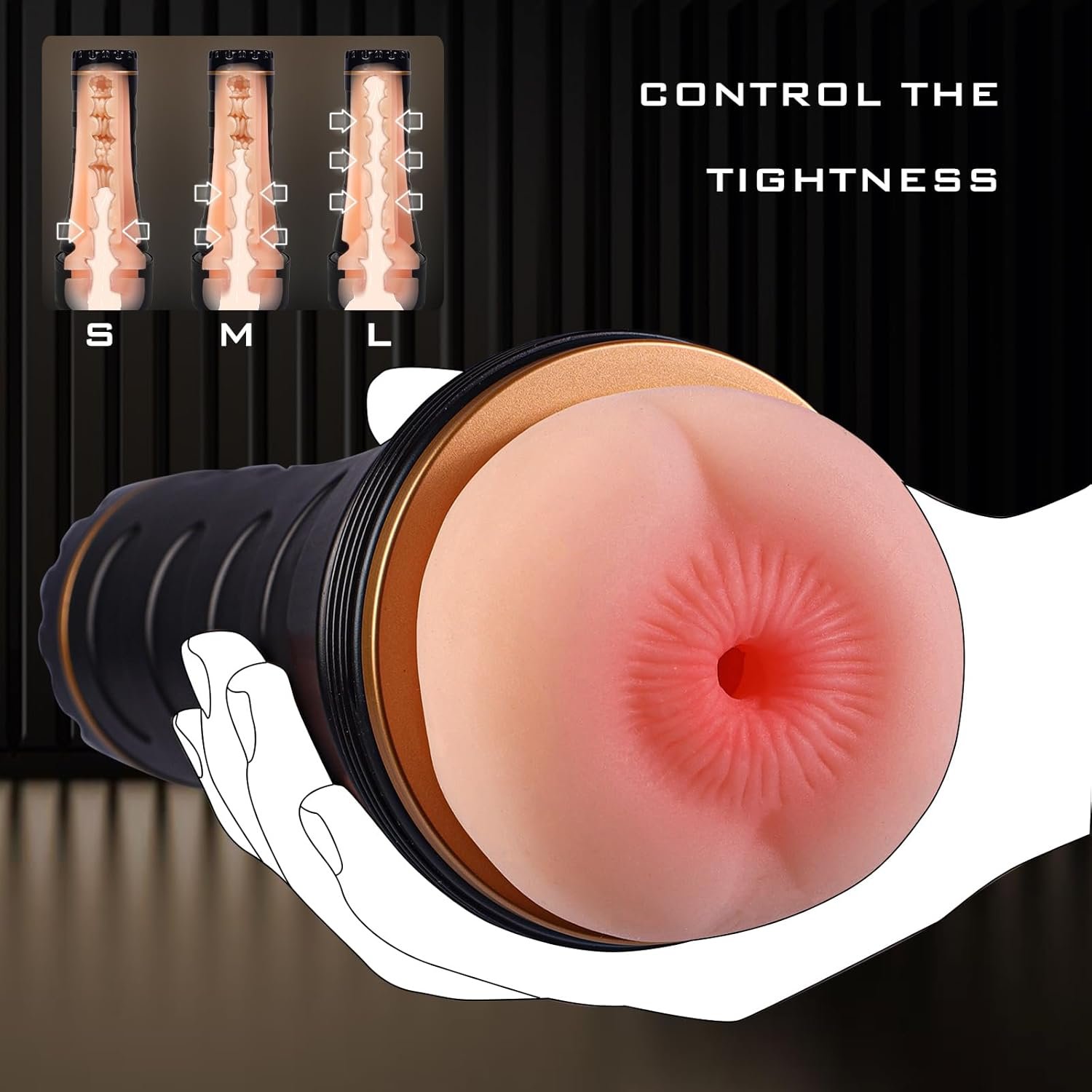 Anal Male Masturbator Cup Sex Toys for Men, Handheld Pocket Pussy with Realistic Anus Blowjob Sex Pleasure, Man Masturbation Cup for Penis Stimulator, Portable Pocket Pussies for Ass Butt Anus