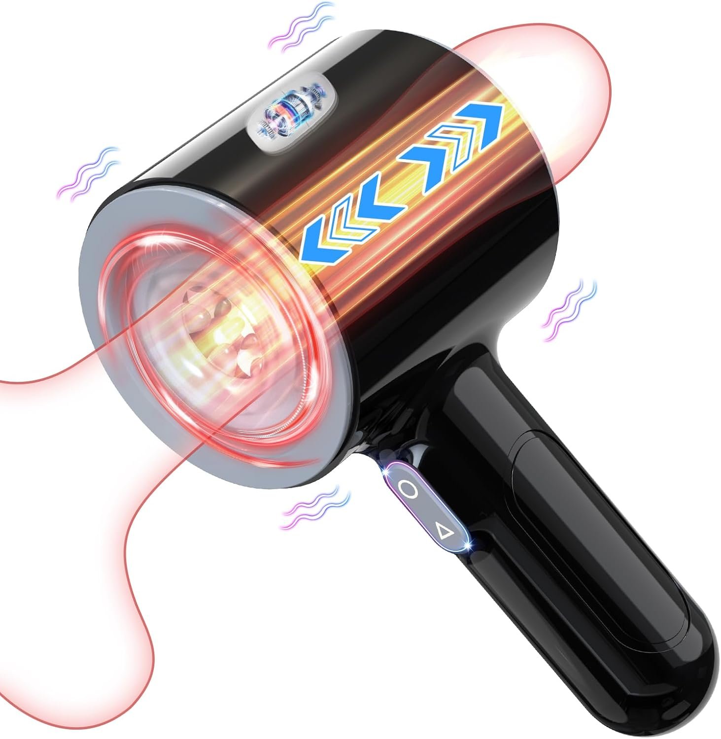 Automatic Male Masturbator Cup, 7 Thrusting & Vibrating Modes, Dual Open-Ended Design, Powerful Blowjob Stroker & Penis Massager, Premium Pocket Pussy Sex Toy for Men