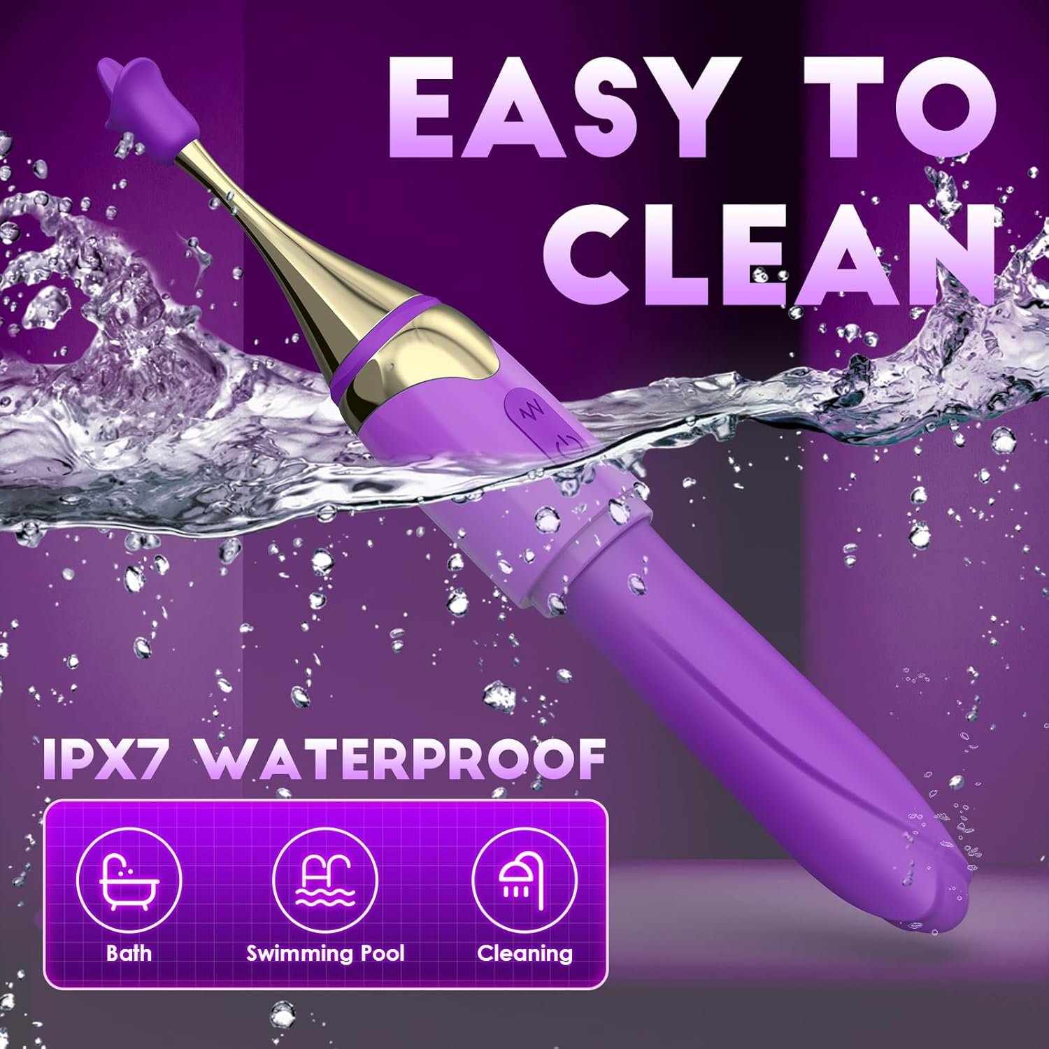 2 in 1 Vibrator Wand Sex Toys for Woman, Precision High Frequency Vibrater with 10 Modes, G Spot Vibrators Dildo Adult Sex Toy for Nipple Clitoral Stimulator, Sexual Pleasure Tools for Women Sex Wand