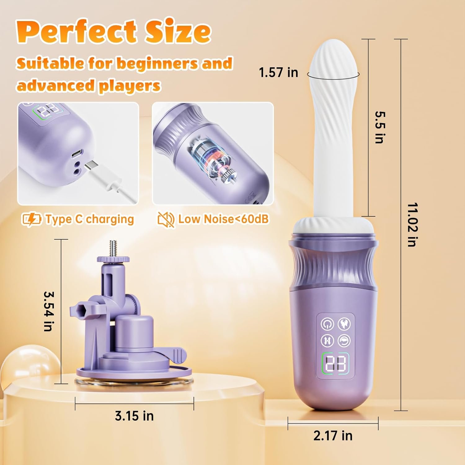 APP Control Sex Machine Thrusting Dildo Vibrator Adult Sex Toys with Heating Function for Men/Women, Anal Dildo Machine Adult Toys with 10 Vibrating & Thrusting Modes for G Spot Clit Anal Stimulation