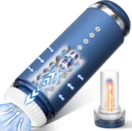 Automatic Male Masturbator Sex Toys for Men, Sex Toy 5 Thrusting & 10 Vibration Modes, Pocket Pussy Male Stroker with Fast Heating Function, Sex Toy Sex Machine, Adult Sex Toys & Games