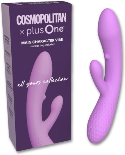 Cosmopolitan X plusOne Main Character Vibe Rabbit Style Dual Bullet Vibrator – G Spot Vibrator Clitoral Stimulator with 10 Modes & 5 Motion Patterns, Waterproof Adult Toy, Sex Toys for Women