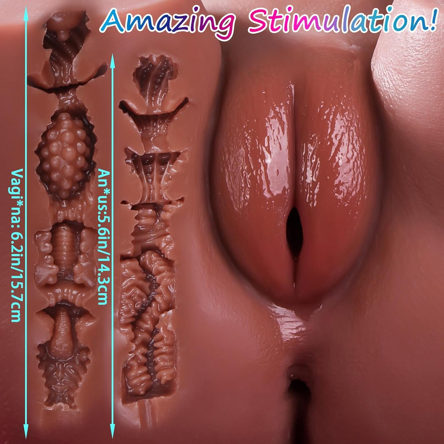 Realistic Sex Doll for Men – Virgin Pocket Pussy Ass Male Masturbator with Virgin-Tight Vagina & Anal, Male Sex Toy Stroker Petite Bubble Butt, Adult Toys Sex Pussy Sex Toy for Men Couple 6.6 Lb