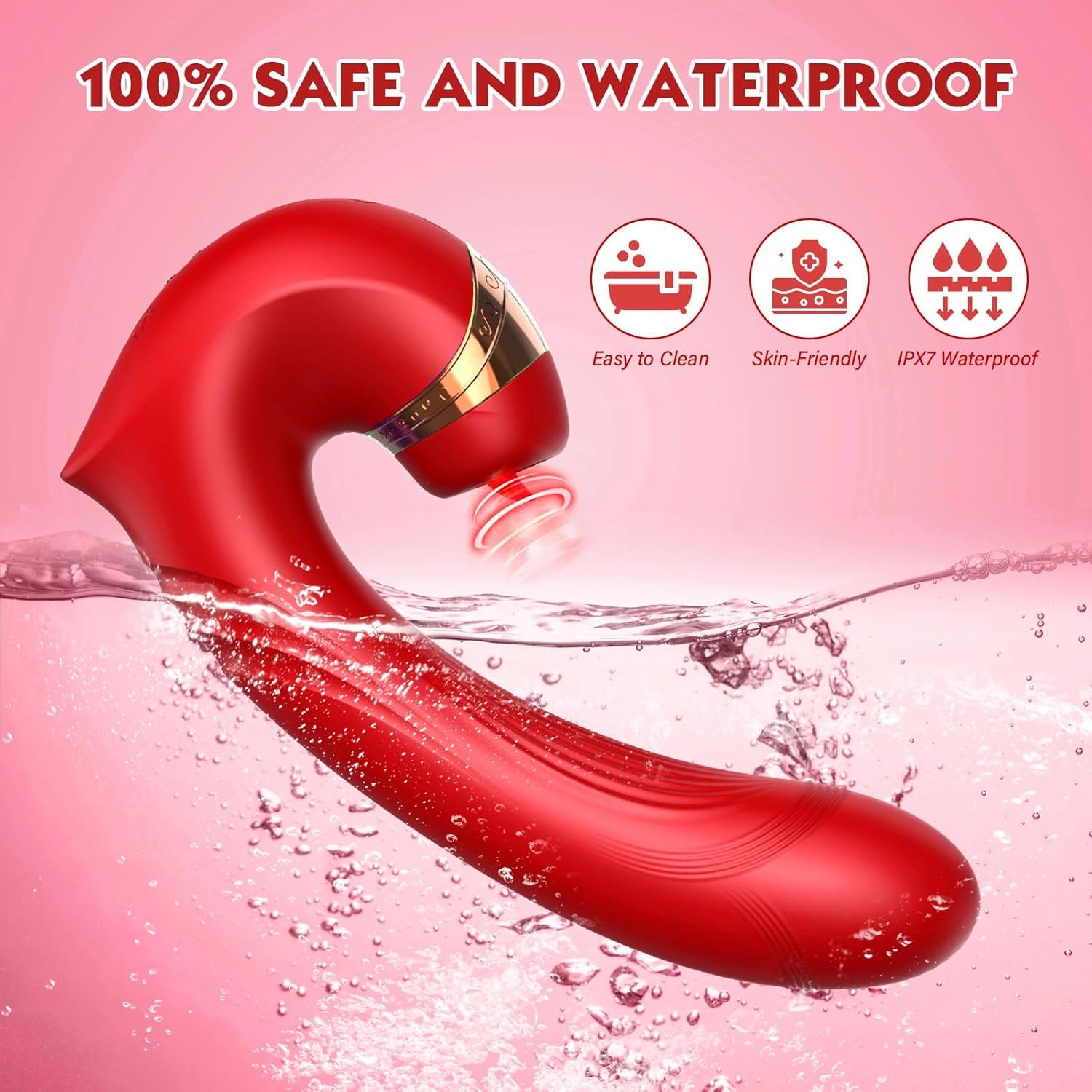 Tongue Vibrator – 10 Modes Licking and Vibrating Clitoral Stimulator, G-spot Adult Toy for Women, Rechargeable Vibrator Sex Toy, Couple Bedroom Game Gift, Pleasure Tools for Women