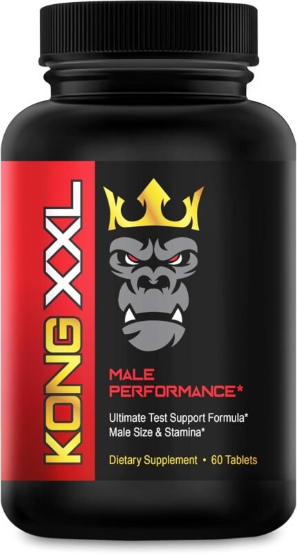 Kong XXL- Ultimate Male Performance and Enlargement Pills for Men- Add 3-6” in 60 Days- Enhanced Size, Drive, Strength and Endurance – Boost Performance- 60 Tablets