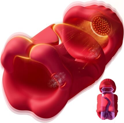 Male Masturbator Sex Toys for Men, Openable Male Stroker Mens Vibrator, Dual Lip Grip Trainer Men Sex Toy with 9 Vibration Modes, 360° Full-Surround Blowjob Penis Vibrator, Glans Trainer Sex Machine