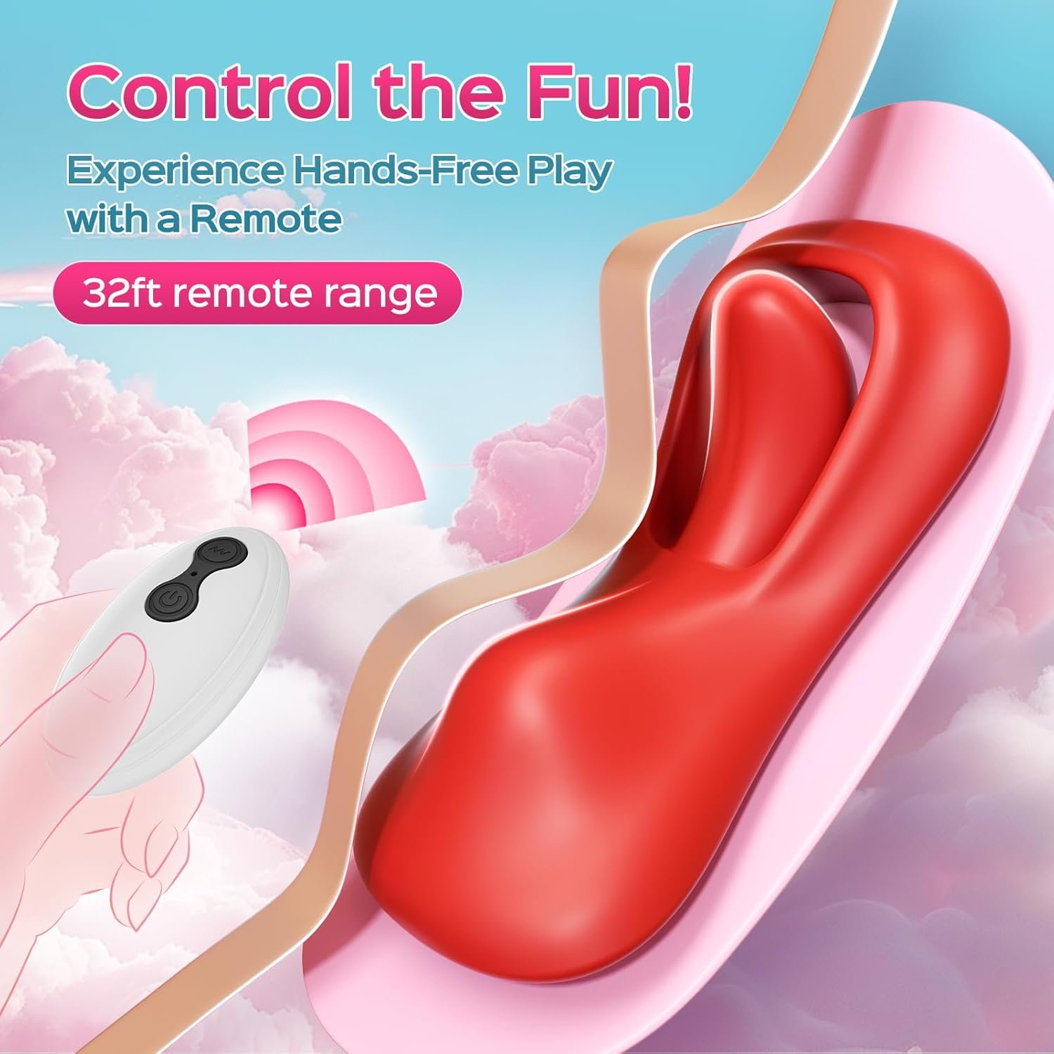 Wearable Vibrator Sex Toys for Women, Remote Control Vibrator with 9 Vibrating Modes, Tongue-Shaped Mini Vibrators Adult Toys, Panties Clitoral Stimulator Pleasure Tools for Female and Couples