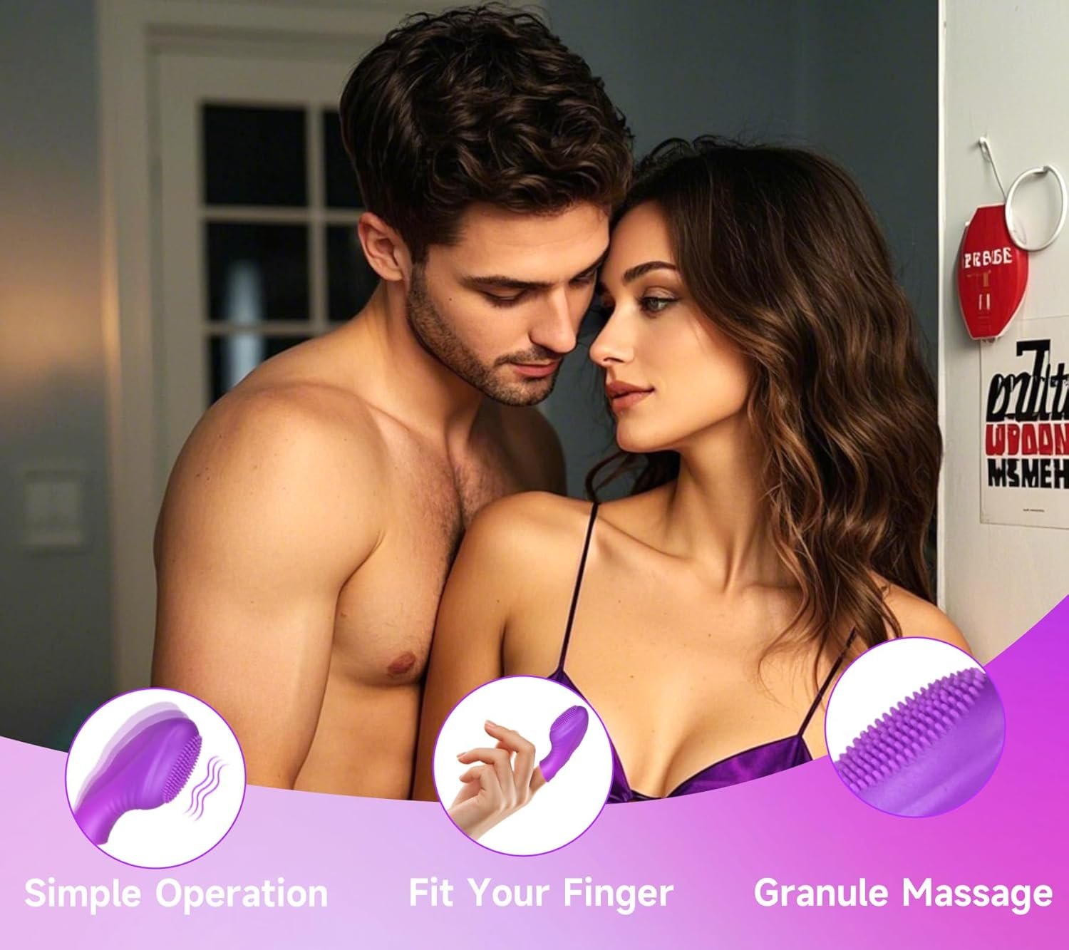 Finger Vibrator Adult Sex Toy with 5 Vibrations, Vibrator Finger to Stimulate Clit G-Spot Nipple Anus, Vibrating Finger for Love Partners