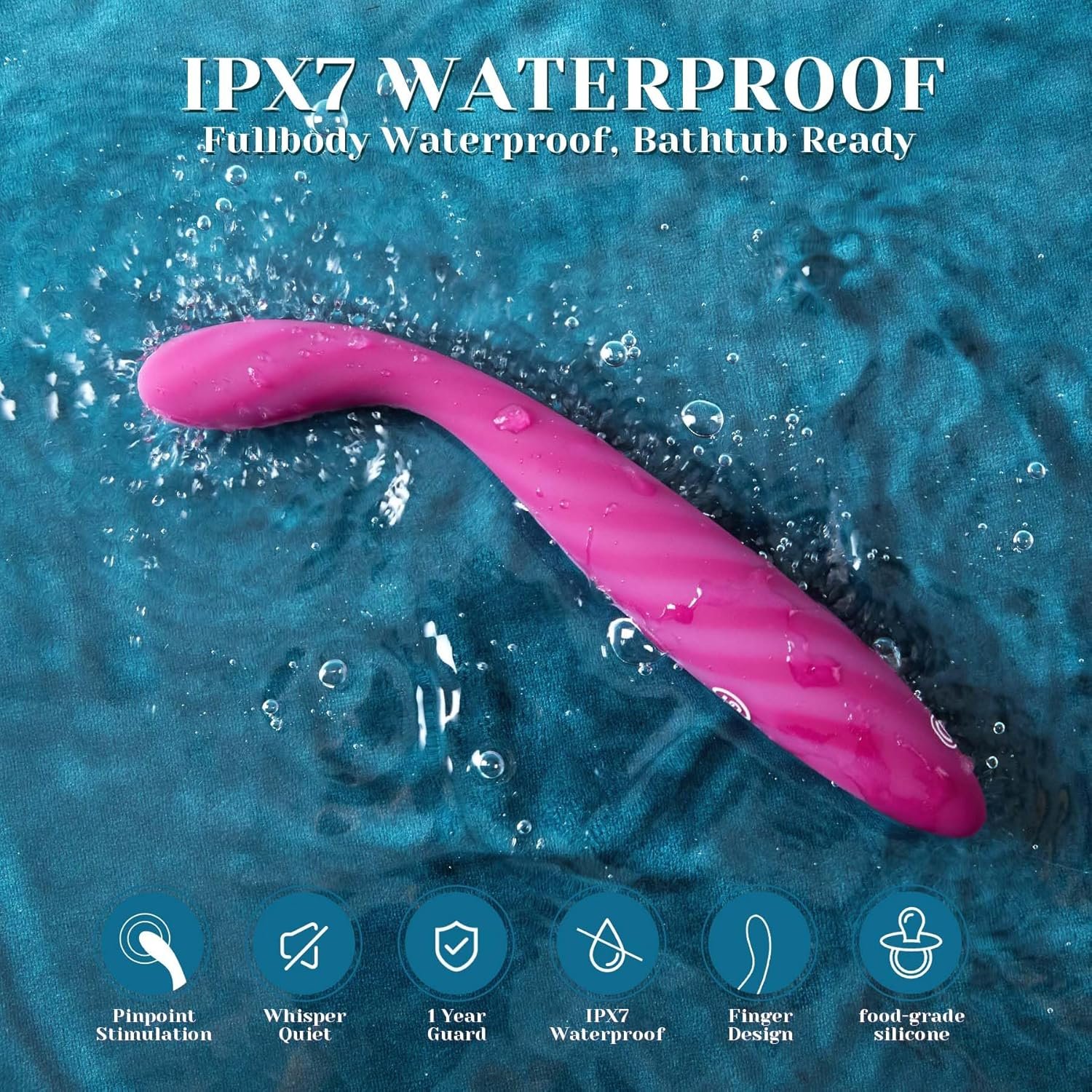 Couples Vibrator Adult Sex Toys – SVAKOM Toffee-like Smooth Soft Liquid Full Silicone Finger Vibrators, 5*5 Vibrations Female Clitoral Stimulator Nipple Toy Anal Vibe Dildo Personal Massager for Women