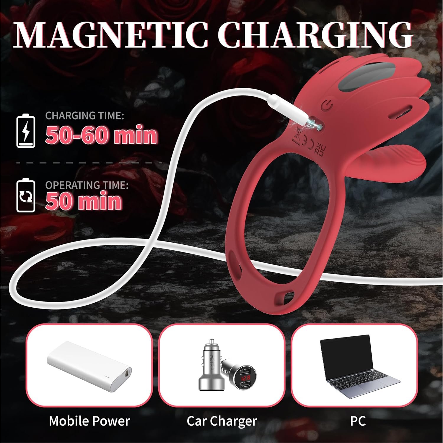 Adult Sex Toys Wearable Panty Vibrator,Female Sex Toy with 9 Vibration Modes,Vibrating Penis Ring Clitoral Stimulator,Couple Sex Toy with APP Remote Control Vibrators for Women Men Sexual (Wine Red)