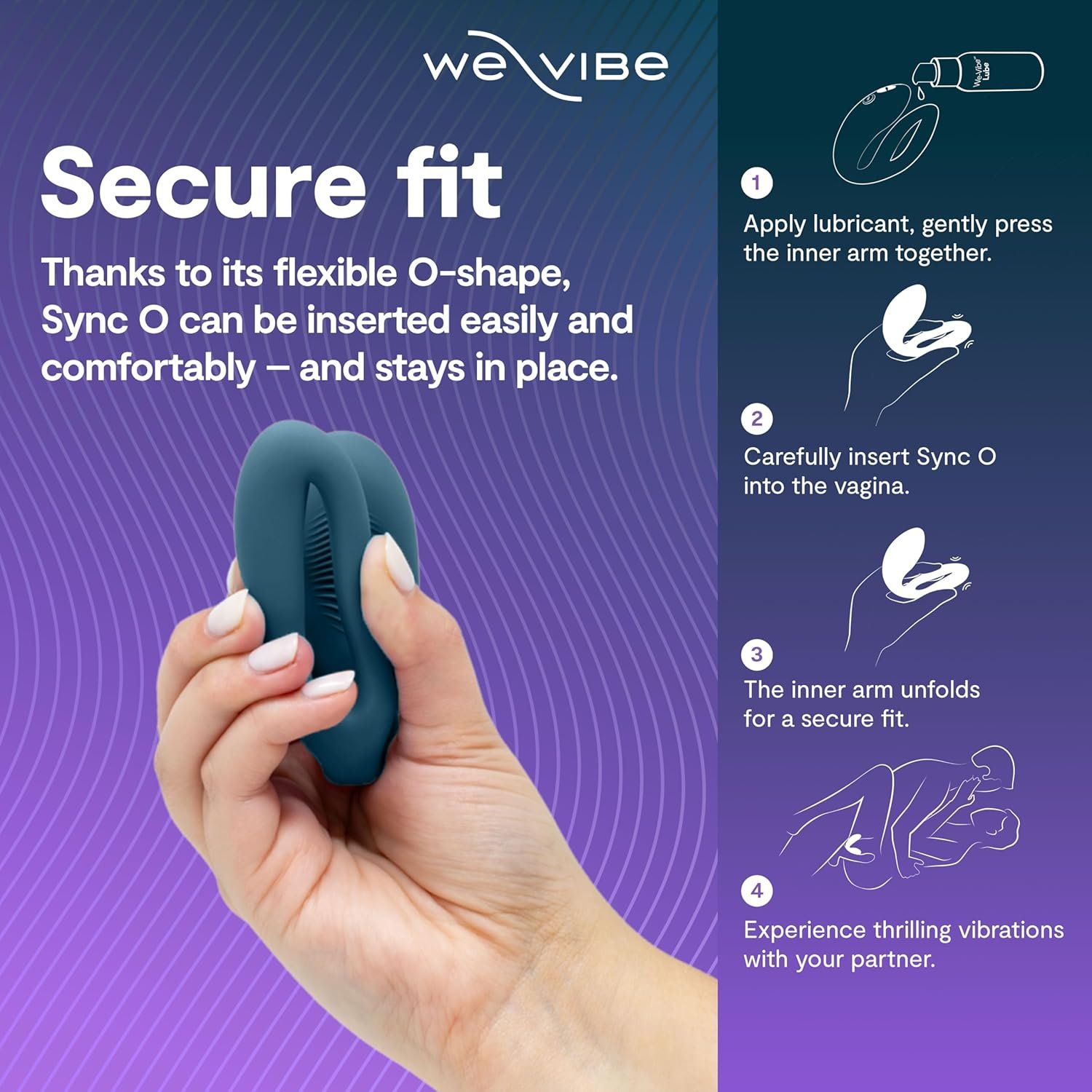 We-Vibe Sync O Couples Vibrator | Wearable Remote Control Vibrating Adult Toys | 10 Vibrations | App Controlled G Spot & Clitoral Stimulator | Vibrators for Women | Personal Massager Sex Toy | Green