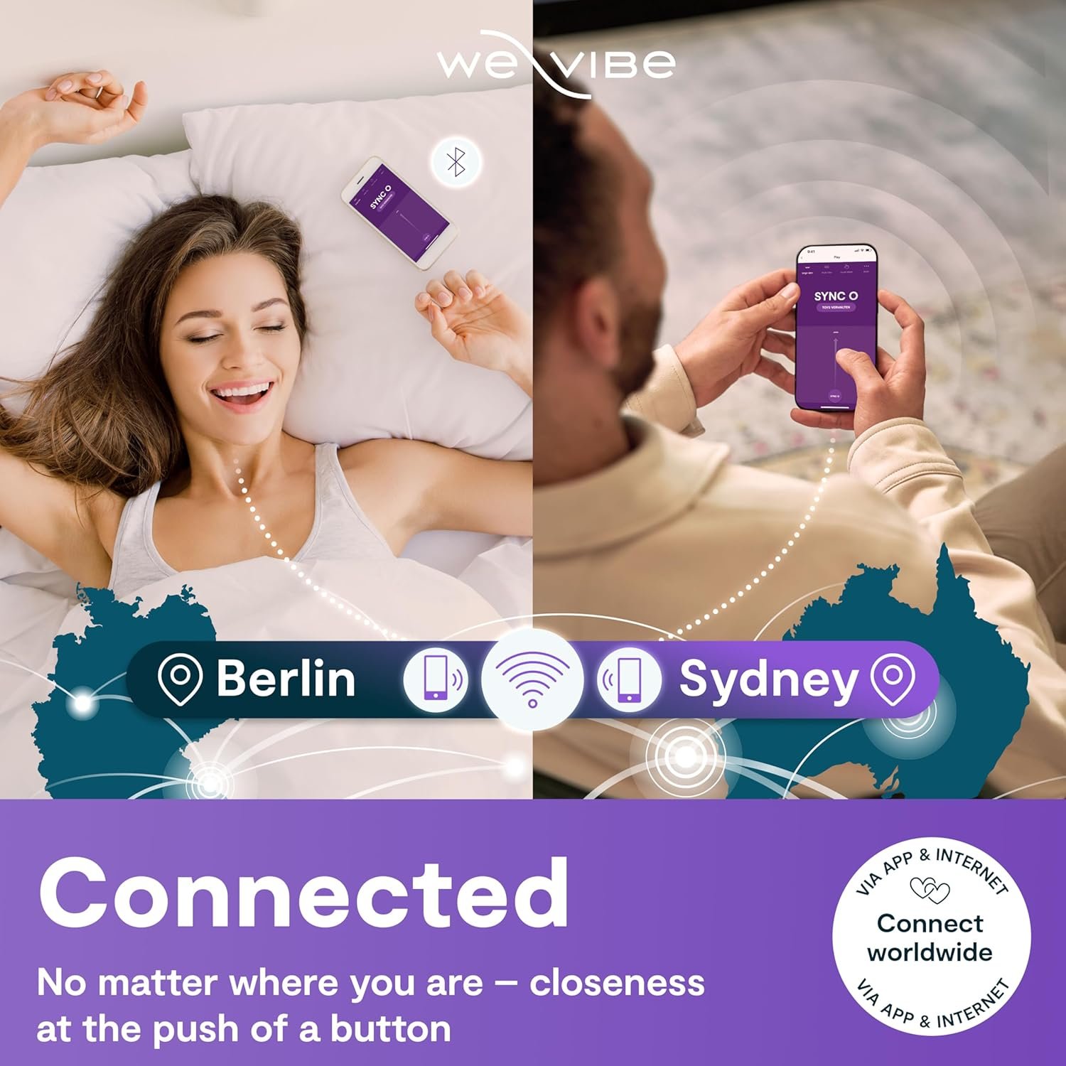 We-Vibe Sync O Couples Vibrator | Wearable Remote Control Vibrating Adult Toys | 10 Vibrations | App Controlled G Spot & Clitoral Stimulator | Vibrators for Women | Personal Massager Sex Toy | Green