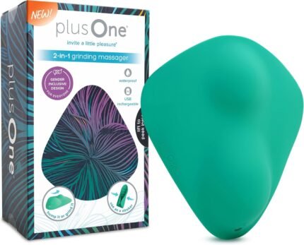 plusOne 2-in-1 Grinder, Vibrating Stroker or Partner Play, 10 Vibration Settings, Gender Inclusive, Rechargeable and Waterproof