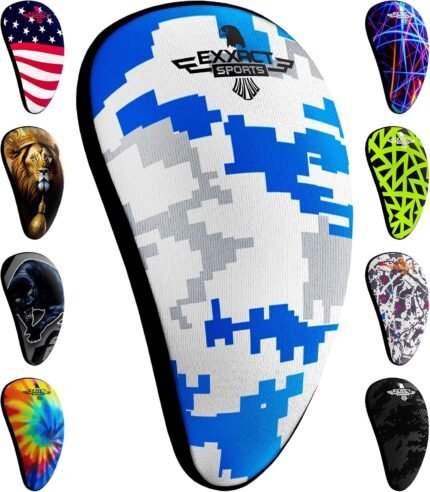 Exxact Sports Lightweight Athletic Cup Mens & Boys with Soft Rim Comfort for Superior Support, Baseball Cup Youth Boys for T-Ball, Football, Lacrosse, Hockey Groin Protector MMA Cup