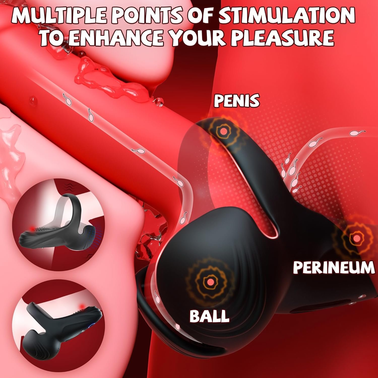 Vibrating Cock Ring Sex Toys for Men, Penis Ring Vibrator with 10 Vibrations, APP Control Male Sex Toy for Testicle Stimulator Adult Toy for Men Erection Sex, Adult Toys Couple Sex Toys