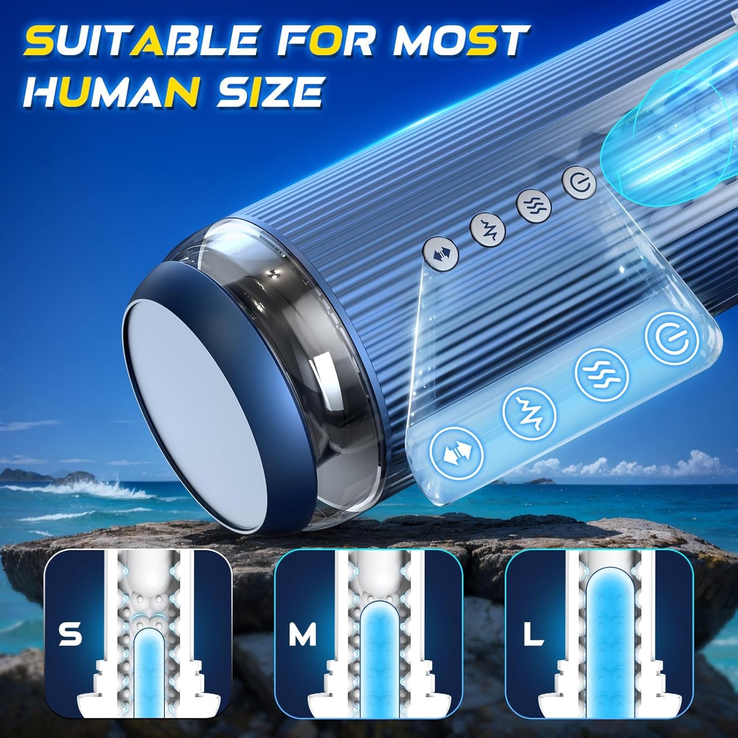 Automatic Male Masturbator Sex Toys for Men, Sex Toy 5 Thrusting & 10 Vibration Modes, Pocket Pussy Male Stroker with Fast Heating Function, Sex Toy Sex Machine, Adult Sex Toys & Games