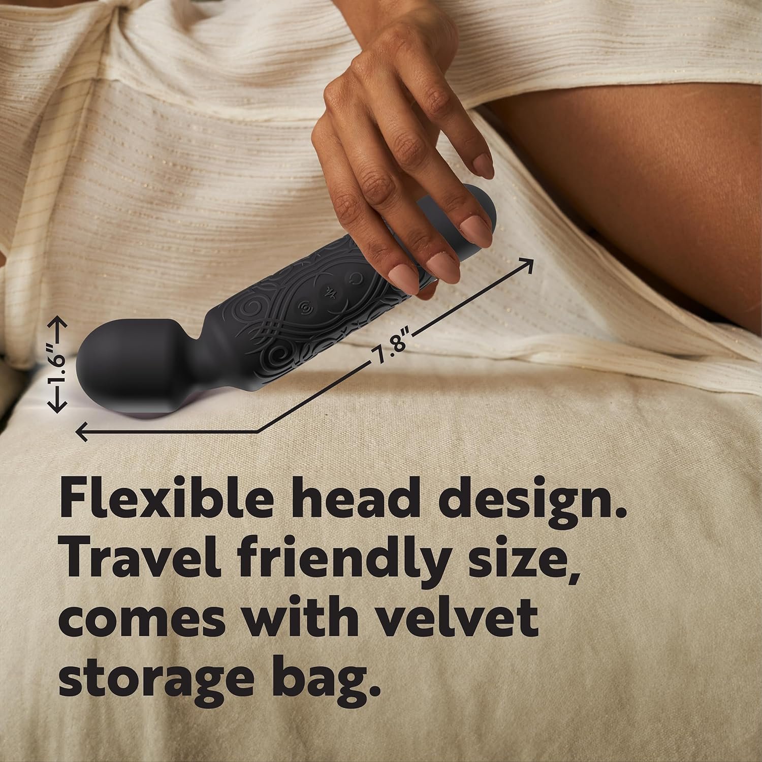 LuLu Wand Massager Vibrator for Women – Powerful Multi-Speed Waterproof Vibrating Wand with Tiger Eye Yoni Egg – Silent Rechargeable Sex Toy for Clitoral Stimulation