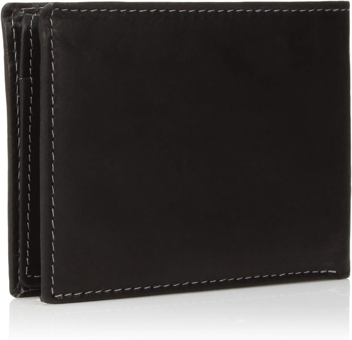 Steve Madden Men’s Slim Leather Wallet with Extra Capacity Attached Flip Pockets
