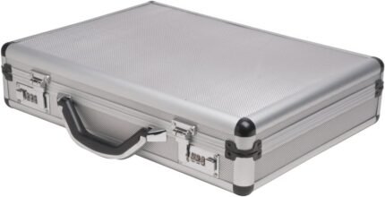 RoadPro SPC-931R 17.5″ x 4″ x 13″ Silver Aluminum Briefcase,Medium