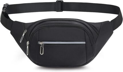 DAITET Crossbody Fanny Pack for Men&Women,Large Waist Bag & Hip Bum Bag with Adjustable Strap for Outdoors Workout Traveling Casual Running Hiking Cycling