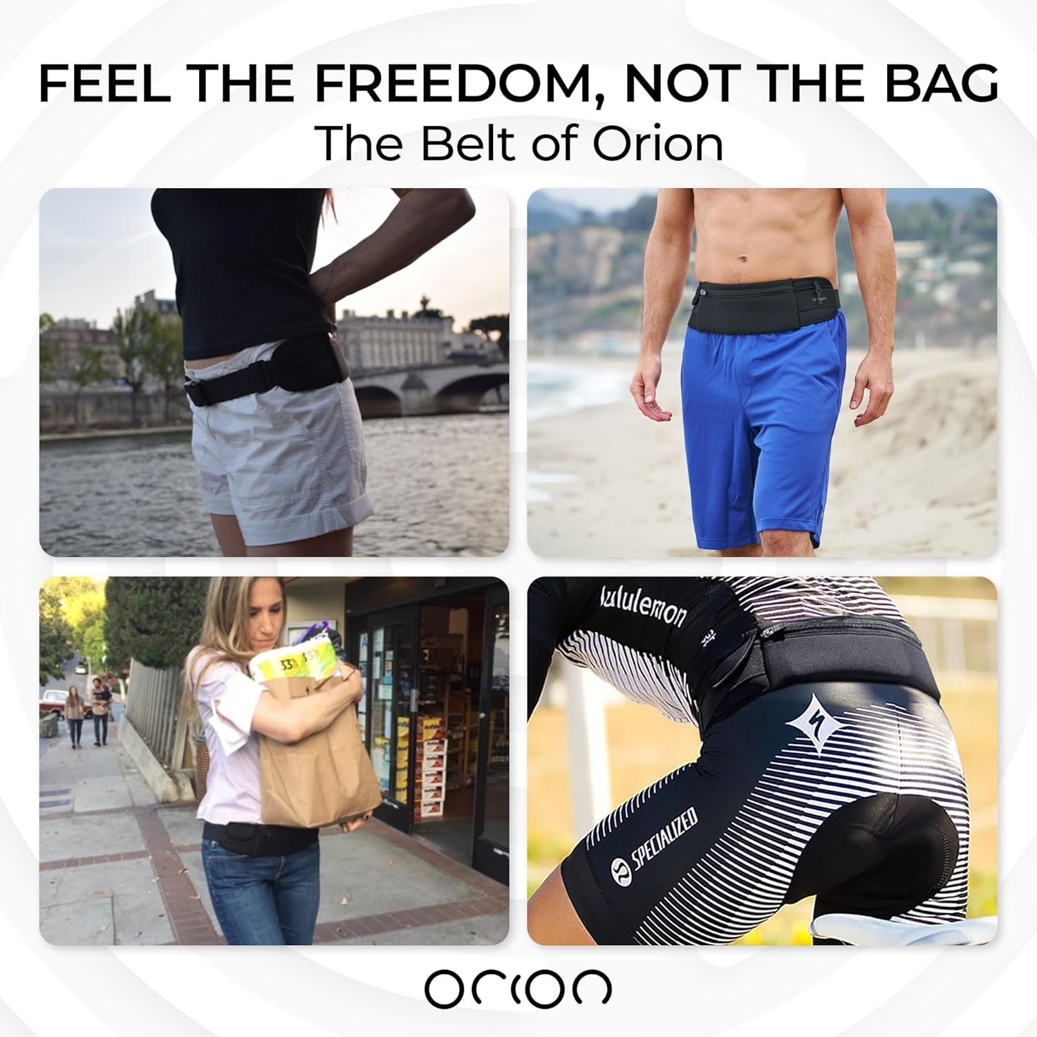 The Belt of Orion Running Belt & Slim Fanny Pack for Men & Women Anti-theft Passport Holder & Money Belt For Travel – Comfortable Phone Holder For Running, Hiking, & at the GYM – Travel 9″x4″